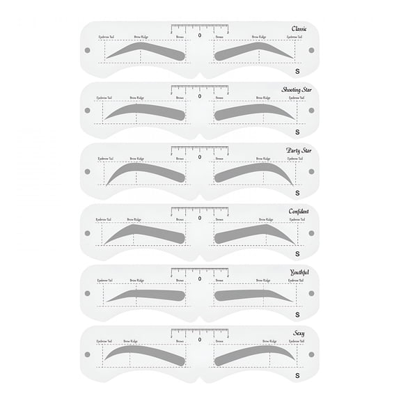 RAGUPEL 6-Piece Reusable Eyebrow Stencil Set-Eyebrow Template for Beginners And Perfect Shaping Eye Brow Stencils for Women