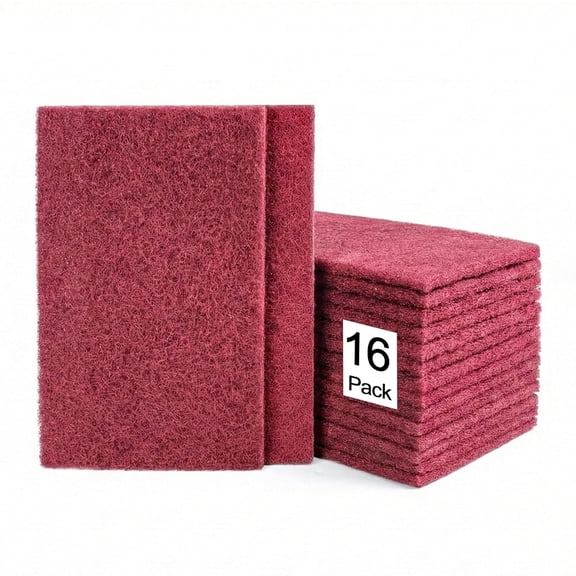 RAGUPEL 6" X 9" Scuff Pad Maroon 16 Pack - Scuffing, Scouring, Sanding, Paint Primer Prep Adhesion Scratch - Surface Preparation Automotive Car Auto Body Woodworking 7447