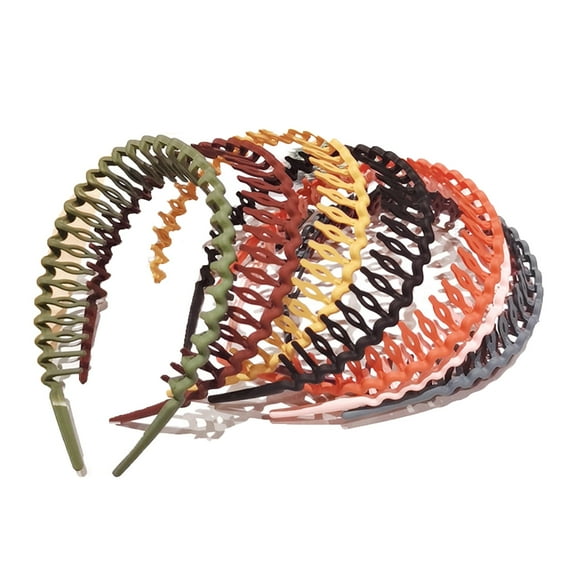 RAGUPEL 6Pcs Girls Headbands,Non-Slip Thin Headbands for Women with Teeth,Simple Solid Color Hair Accessories