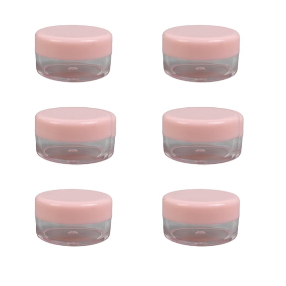 RAGUPEL 6Pcs Pints and Lids,Ps Material Container Jars,Compact Essential for Traveling Plastic Jars,Clear