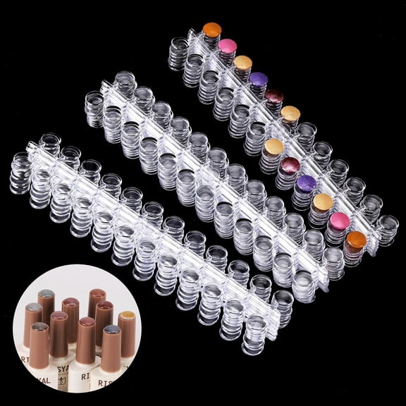 RAGUPEL 720 Nail Polish Swatch Dots Round False Nail Display Tips Transparent Nail Art Color Display Chart with Adhesive Sticker for Nail Polish Practicing