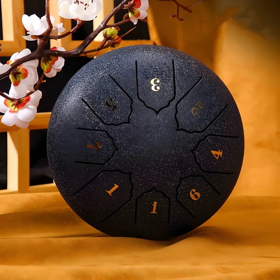 RAGUPEL 8" Buddha Stones Steel Tongue Drum, Mini Handpan Drum, Worry Drum, Handpan Drum, for Kids Adults Education Entertainment Yoga Zen Gifts