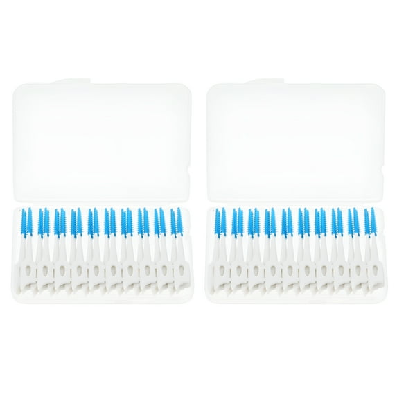 RAGUPEL 80 Pcs Tooth Cleaning Tool Elasticity Flossers Toothpick Plaque Removal for Teeth Gum Interdental Brush Hard Denture Tpe Food Grade Pp