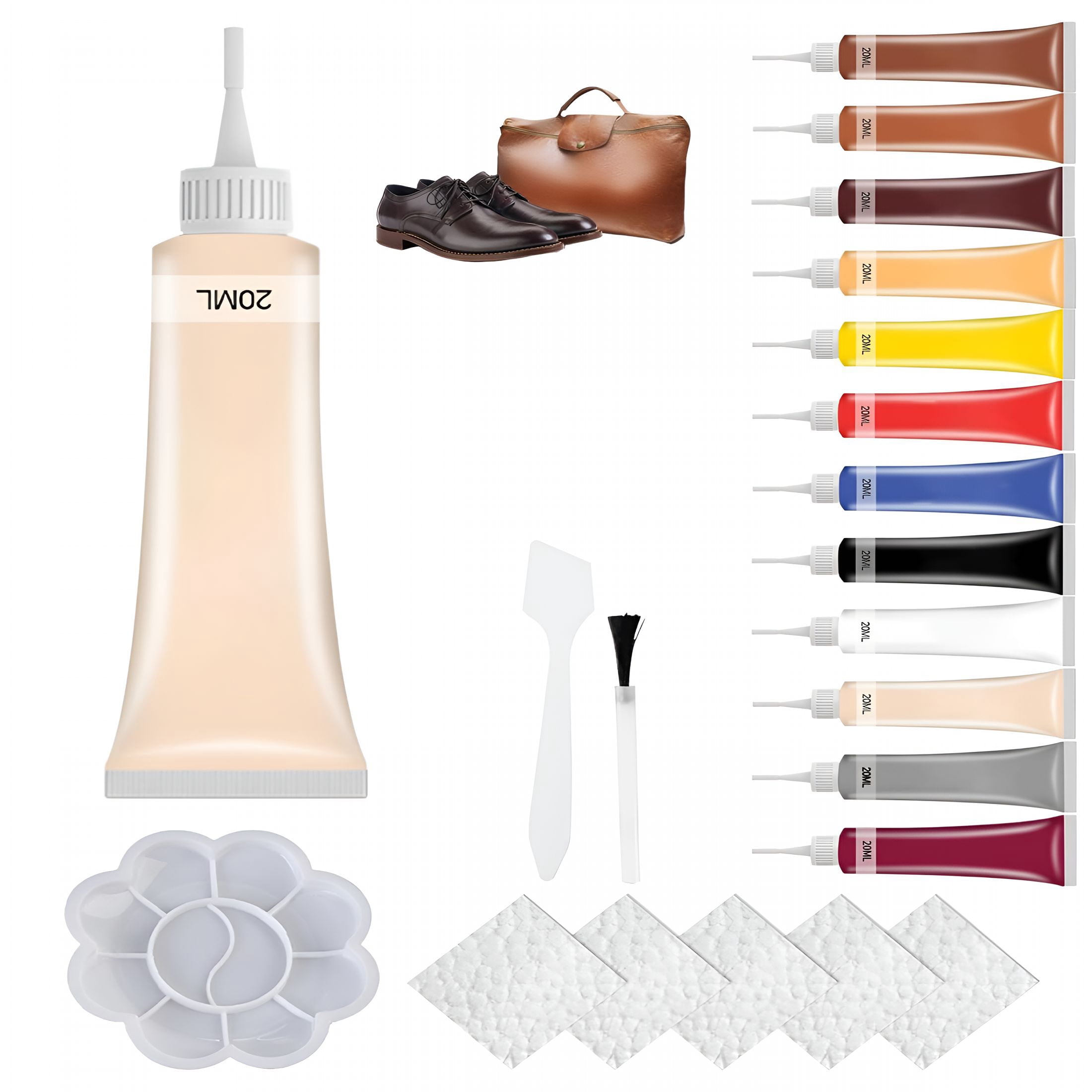 RAGUPEL Advanced Leather Repair Gel,Multifunctional Leather Repair Kit for Car Seat Vinyl Repair Kit,Professional Leather Repair Coloured Cream Gel,Couch and Jacket Repair Kit (Beige)