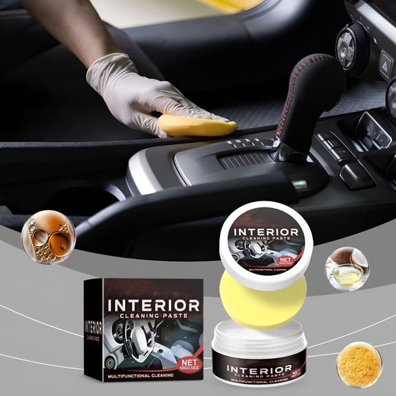 RAGUPEL All-in-One Car Interior Cleaner - Leather, Seat, and Ceiling Foam Wash, No-Rinse Decontamination for a Refreshed Vehicle Interior