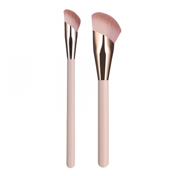 RAGUPEL Angled Blush Brush, Diamond Shaped Makeup Brush for Liquid Powder Foundation, Seamless Concealer Applicator, Wooden Handle Face Makeup Tool