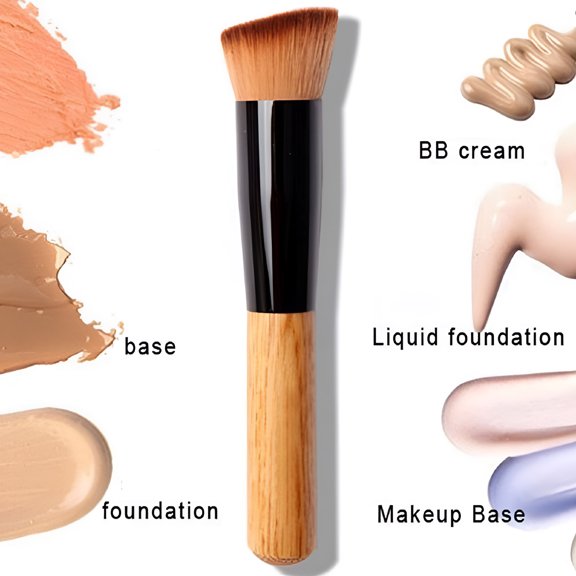 RAGUPEL Angled Flat Buffer Brush for Liquid And Powder Foundation - Premium Cosmetic Makeup Tool