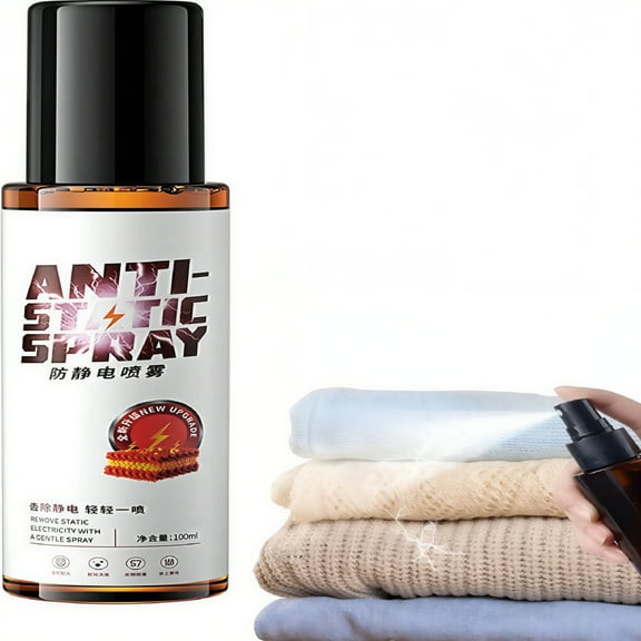 RAGUPEL Anti Static Spray - Anti Static Remover and Cling Eliminator,Static Guard Spray,Portable Static Control Spray,Anti-Frizz Spray for Hair,Static Guard Travel Spray for Clothes,Dresses,Pants
