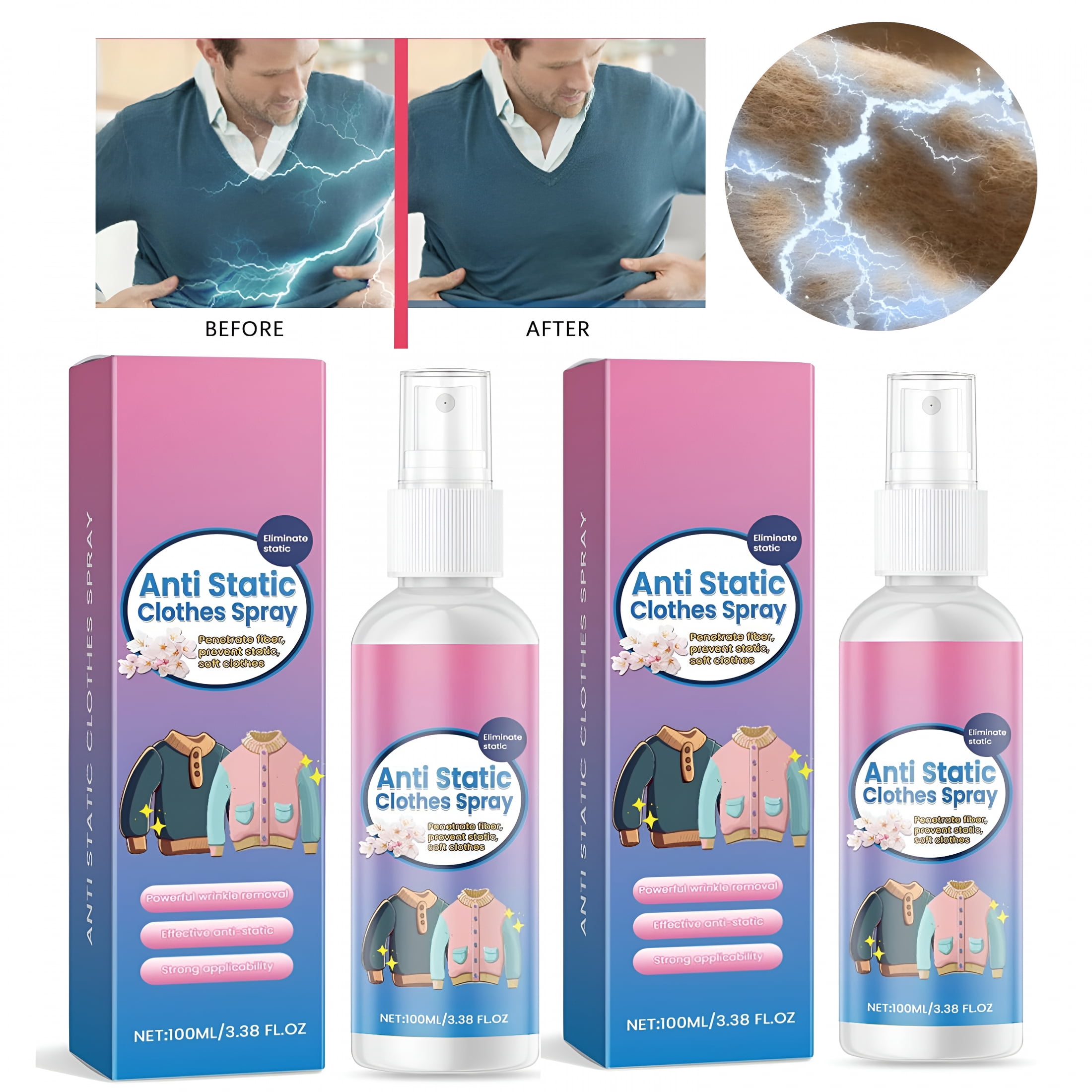 RAGUPEL Anti-Static Spray,Static Guard Spray,Instant Anti-Static Spray ...