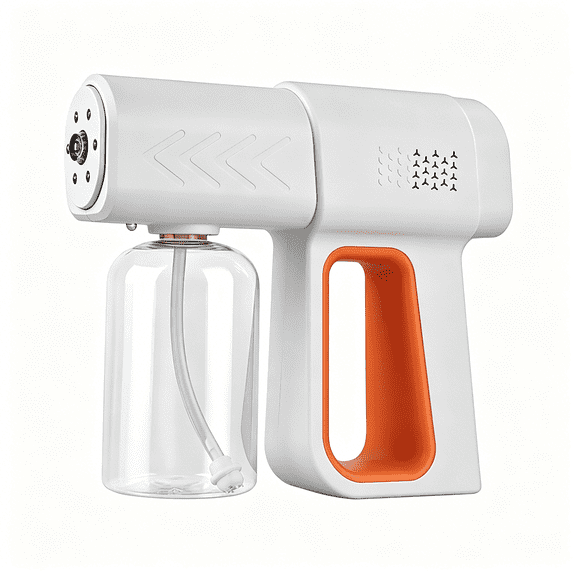 RAGUPEL Atomizer Sprayer,Rechargeable Nano Mist Sprayer Gun with Blue Light,Portable Electrostatic Ulv Fogger Machine,Cordless Handheld Atomizing Spray Device for Home,Office