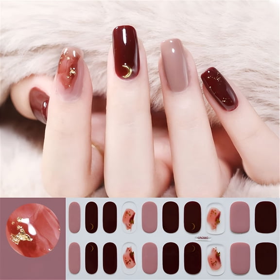 RAGUPEL Autumn Winter Nail Stickers Polish Oil Film Full Coverage Care Decals for Manicure Diy Designs Long Lasting