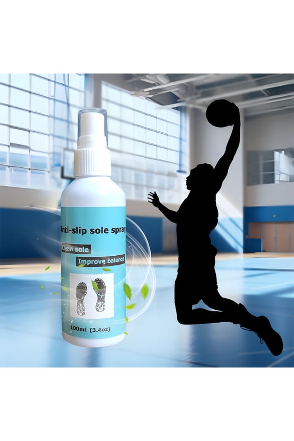 Non-Slip Grip Spray for Basketball Shoes - 100ml Anti-Slip Sole Enhancer for Improved Traction on Indoor and Outdoor Courts,White