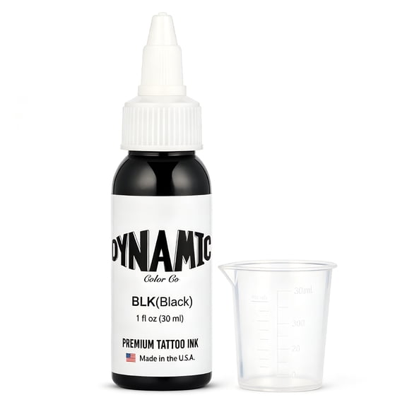RAGUPEL Black Tattoo Ink, Long Lasting Vivid Color, Sterilized (1 oz Bottle)