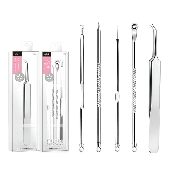 RAGUPEL Blackhead Remover Tool, Pimple Popper Tool Kit, Extractor Tool for Face, Comedone Zit Acne Whitehead Blemish, Stainless Steel Extraction Tools
