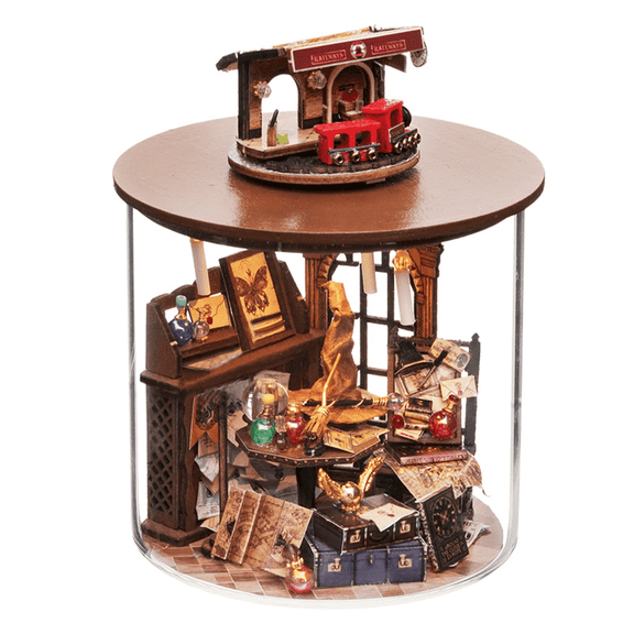 RAGUPEL Book Nook 3D Construction Creativity Book Nook Kits for Adults Small House Design Cabin Kit Style3