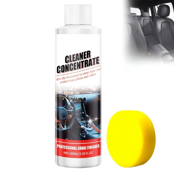 RAGUPEL Car Interior Cleaner, Plastic Restorer, Automobile Interior Plastic Refurbishment Agent with Sponge, Perfect for Cars, Homes, and Offices