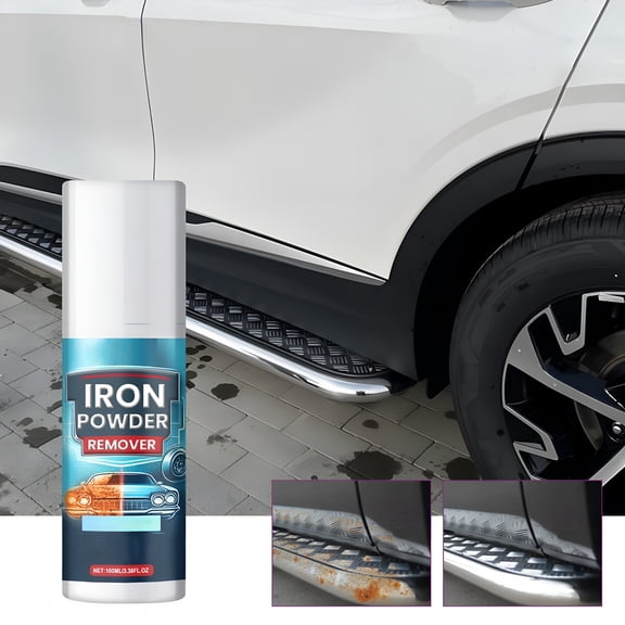 RAGUPEL Car Rust Removal Spray,100Ml Iron Powder and Oxidation Remover,Multifunctional Paint Cleaner for Metal and Aluminum,Water-Based Safe Formula,Easy to Use for Car Wheels and Hardware