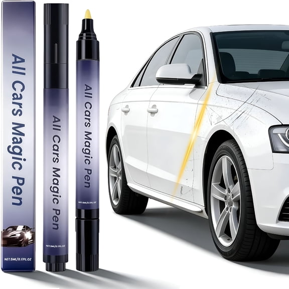 RAGUPEL Car Scratch Remover Pen,Magic Car Scratch Removal Pen for All Car Colors,Scratch Repair Pen,Easy Diy Paint Repair Kit,Quick Fix for Wear Swirl Marks and Scuffs,2Pcs