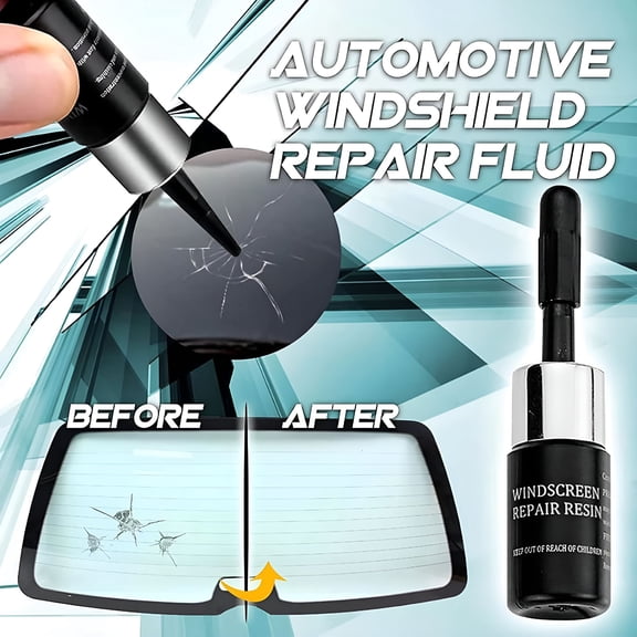 RAGUPEL Car Windshield Repair Kit, 3ml Auto Glass Chip & Crack Fix Tool, DIY Windscreen Scratch Restoration Set for Automotive Window and Plexiglass, Easy Application
