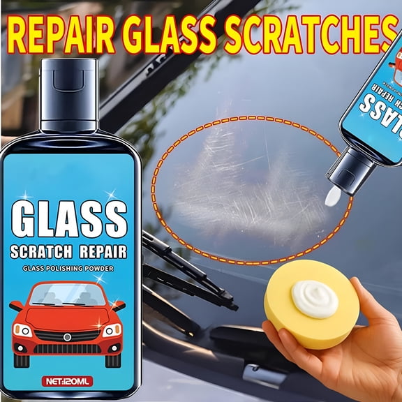 RAGUPEL Car Windshield Scratch Remover Kit, Glass Repair Polish Liquid for Auto Window SUV Truck, 4.06oz Windshield Scratch Remover