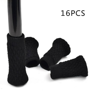 RAGUPEL 16 Pcs Chair Leg Floor Protectors,Scratch Prevention Furniture Sliders,Universal Sizes Quiet Base Floor Protectors for Chairs,Black