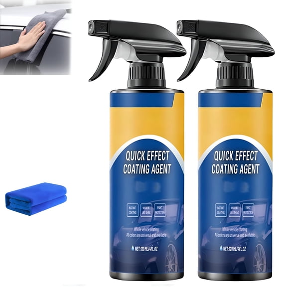 RAGUPEL Coating Spray,Car Quick-Acting Coating Agent,Multi-Functional Renewal Formula,Car Scratch Remover Wax Polish,Waterless Wash Spray,Restores Shine & Gloss