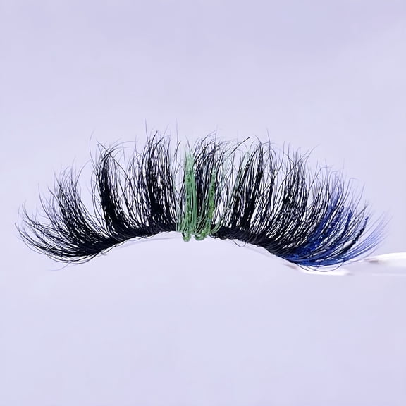 RAGUPEL Colored Eyelashes Mink Glitter Lashes,Fluffy Colorful Lash Clusters,Dramatic Long Thick Cat Fox Eye Lashes Full Curly False Eyelash,3D D Curl Salon Extensions Strip 3 Pairs