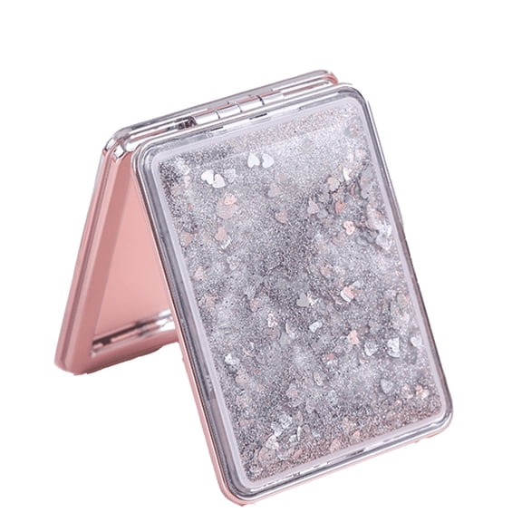 RAGUPEL Compact Mirror,Elegant Vintage Design Travel Mirror,Pocket-Sized and Lightweight Pocket Mirror,Silver