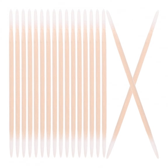 RAGUPEL Cotton Swab 2Pcs Detail Cleaning Swabs Fine Tip Cleaning Swabs Wooden Handle Swabs Precision Cleaning Swabs for Makeup Microblading Tattoo Supplies (100 Pieces/Bag), 2.76"X0.1"X0.1"