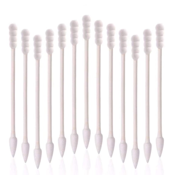 RAGUPEL Cotton Swabs 800 Pieces,Double Precision Tips with Paper Stick,4 Packs of 200 Pieces (Pointed+Spiral Head)