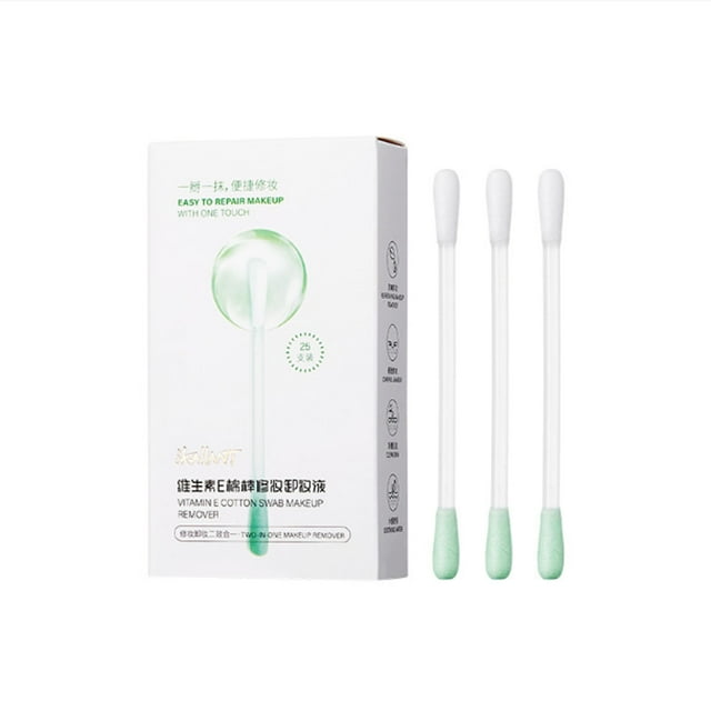 RAGUPEL Cotton Swabs, Disposable Makeup Applicators with Pre-Filled Alcohol, Precision Iodine Swabs for Makeup Removal, 25-Pack.