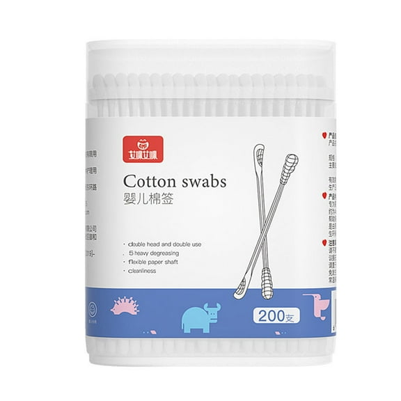 RAGUPEL Cotton Swabs,Ultra-Fine Cotton Swabs for Ears,Baby-Safe Dual-Ended Cotton Swabs for Newborns