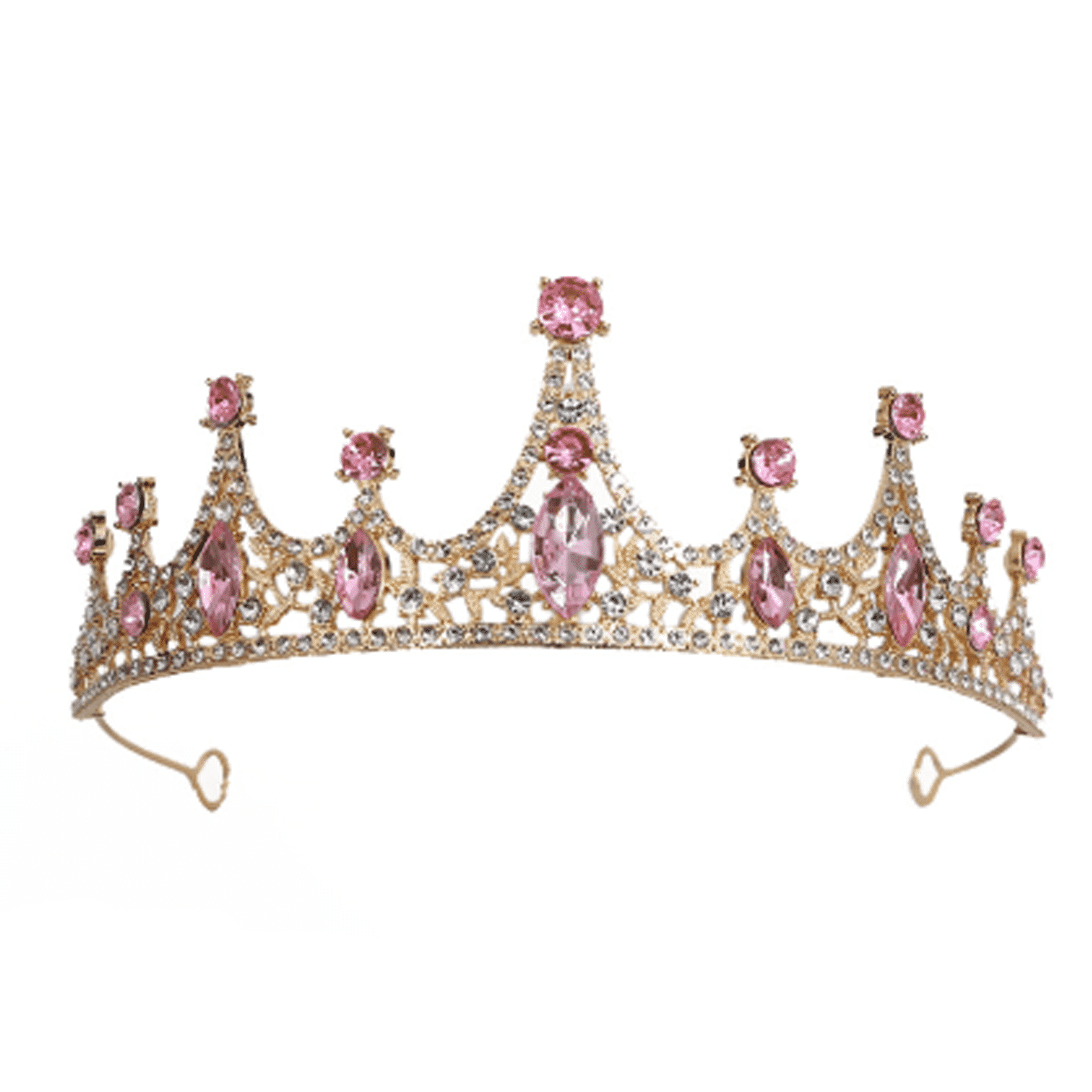 RAGUPEL Crown,Exquisite Crystal Embellishments and Sparkling Rhinestone Details Crowns for Women,Lightweight Princess Crown for Birthdays and Special Occasions,Pink