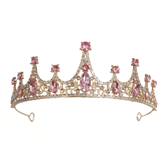 RAGUPEL Crown,Exquisite Crystal Embellishments and Sparkling Rhinestone Details Crowns for Women,Lightweight Princess Crown for Birthdays and Special Occasions,Pink