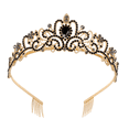 thumbnail image 1 of RAGUPEL Crown,Princess Tiara Birthday Crown Adult Woman,Wedding Headband Luxurious Bridal Look Birthday Tiara,Black, 1 of 2