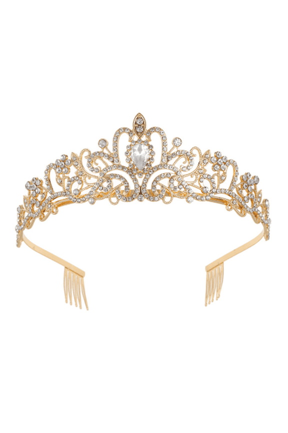 Crown,Timeless and Regal Appearance Crowns for Women,Magical Princess Look Birthday Crown Adult Woman for Any Special Occasion,Gold
