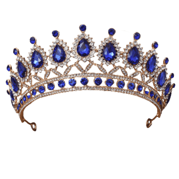 RAGUPEL Crown,Wedding Headband Birthday Tiara,Stunning Gemstone Crystals Comfortable Bridal Design Princess Crown,Blue