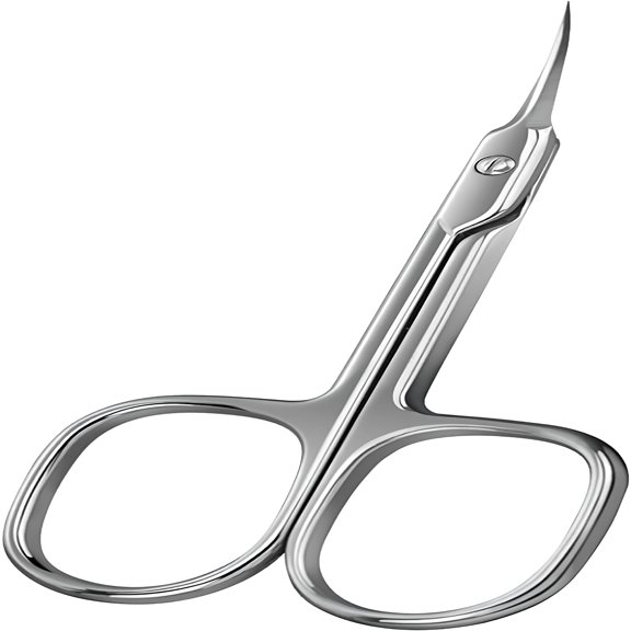RAGUPEL Cuticle Scissors Extra Fine Curved Blade - Super Slim Professional Manicure Scissors with Precise Pointed Tip, Stainless Steel Grooming Tool for Eyebrow Eyelash and Dry Skin Removal
