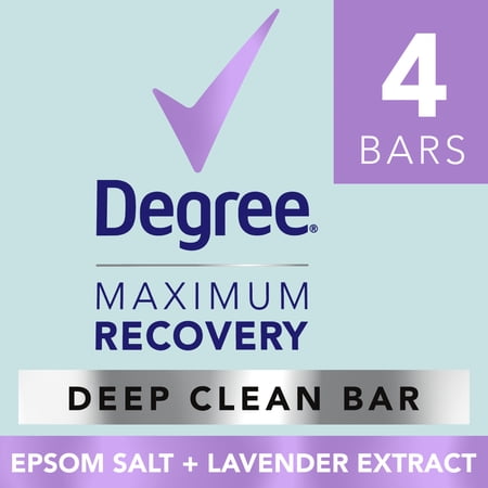 Degree Maximum Recovery Deep Clean Soap Bar Lavender Extract, 15 oz, 4 Count