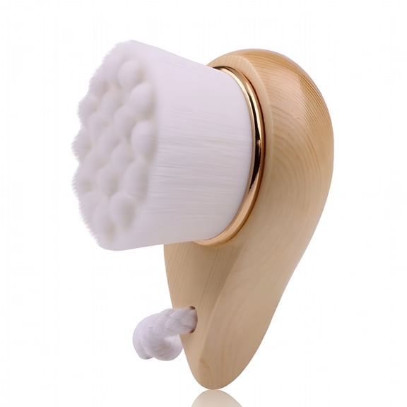 RAGUPEL Deep Pore Cleaning Facial Cleansing Brush, Travel-Friendly Manual Dry Brush For Exfoliating, Bamboo Wood Handle With Soft Bristle, Promotes Circulation And Versatile Use