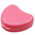 thumbnail image 1 of RAGUPEL Denture Case,Heart Shape Retainer Cleaner Case,Practical Design Cute Storage Retainer,Pink, 1 of 3