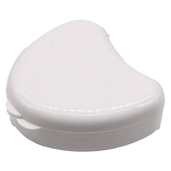 RAGUPEL Denture Case,Tooth Retainer Storage Retainer,Compact Protection Easy Carry Retainer Cleaner Case,White