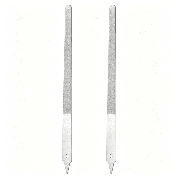 RAGUPEL Diamond Dust Nail File Metal Nail File 6 Inch Dust Nail File Diamond Dust Nail Files for Natural Nails Stainless Steel Fingernail Files with Pointed Tip for Manicure,Pedicure(2 Pcs)