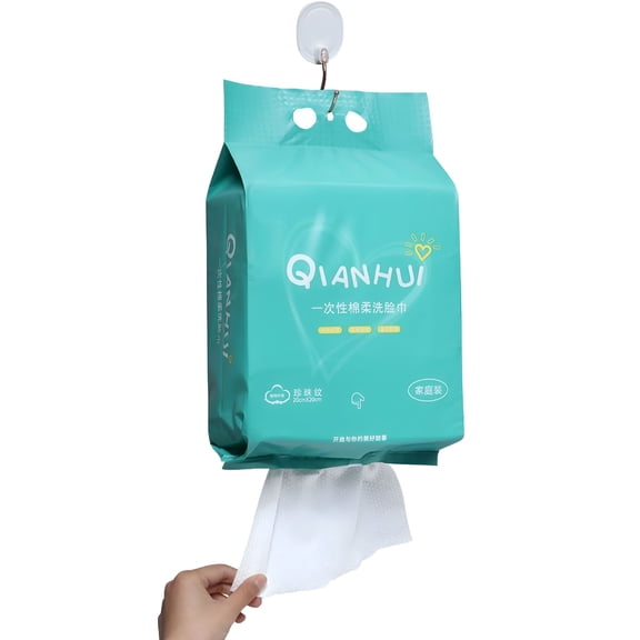 RAGUPEL Disposable Face Towel Pack For Long Time Use Facial Cotton Tissue Disposable Makeup Remover Wipes Dry/Wet Use Lint Cotton Tissues For Sensitive Skin