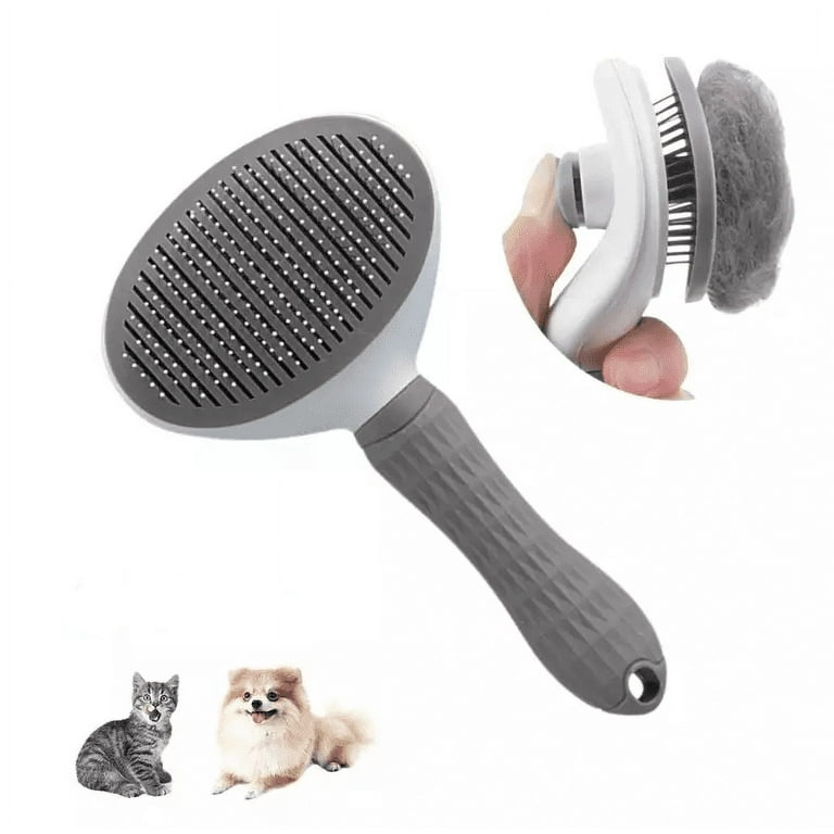 RAGUPEL Self Cleaning Pet Grooming Brush for Dogs Cats Professional Care Easy One Click Cleaning Comfortable Grip Walmart