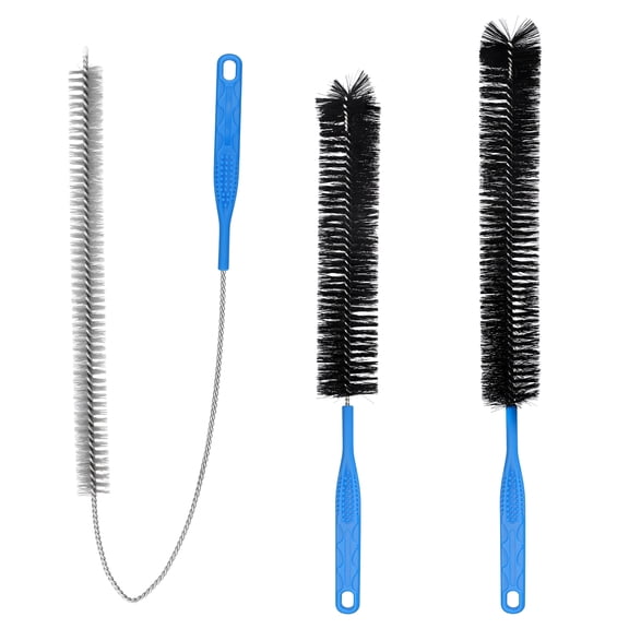 RAGUPEL Drain Cleaning Brush Set,3pcs Flexible Sink Drain Cleaner Brush,Long Pipe Snake Hair Clogs Catcher,Dryer Vent Cleaner Tool