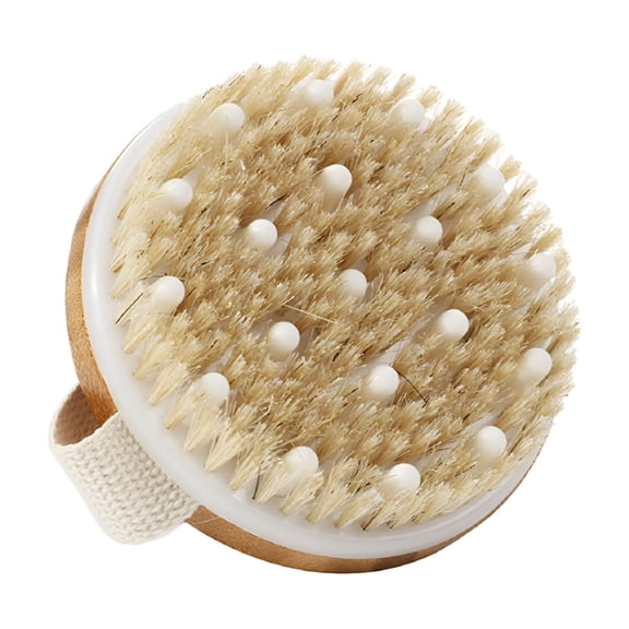 RAGUPEL Dry Brushing Body Brush,Exfoliating Dry Skin,Lymphatic Drainage and Cellulite Treatment,Organic Spa Massage Scrub Brush with Soft Boar Bristles
