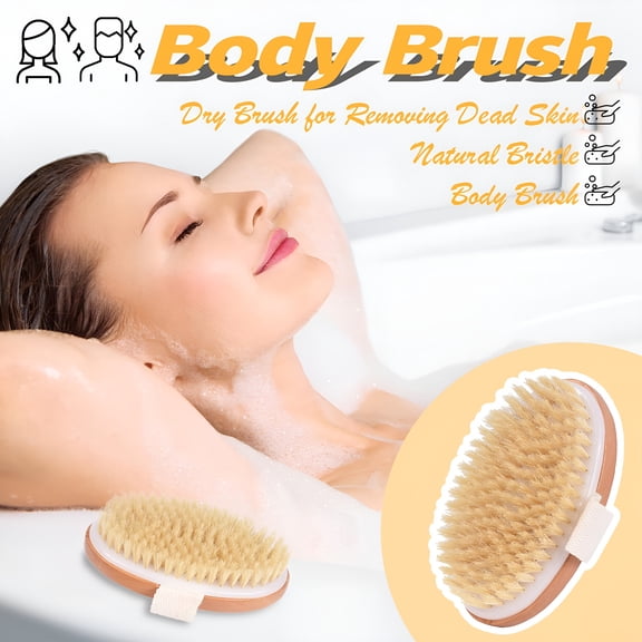 RAGUPEL Dry Brushing Body Brush Natural Bristle Dry Brush For Removing Dead Skin