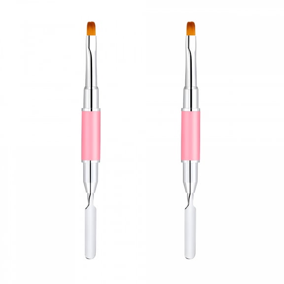 RAGUPEL Dual-Ended Poly Nail Gel Brush and Picker 2 In 1 Design Nail Brush Gel Nail Tool for Poly UV Gel Acrylic Nails Extension