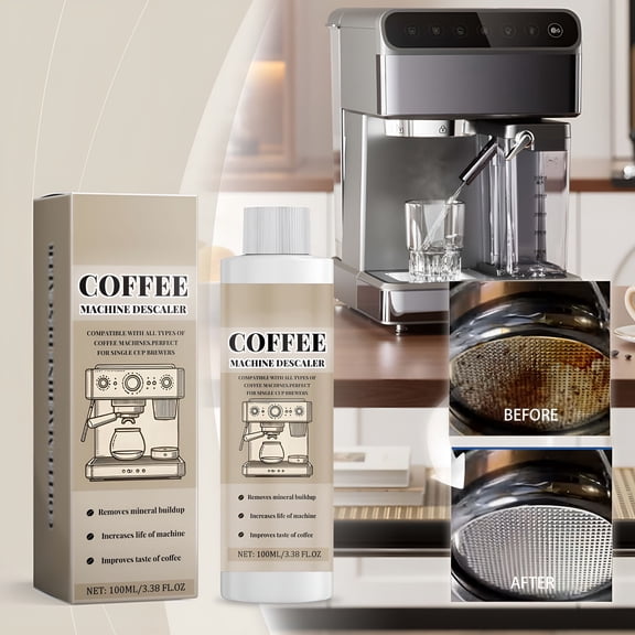 RAGUPEL Descaling Solution for Coffee Maker Maintenance,Equipment Cleaning Liquid for All Brands Models,Descaler for Coffee Maker,Coffee Maker Cleaner